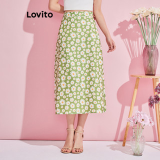 Lovito Boho Saia Feminina com Estampa Floral L74ED222