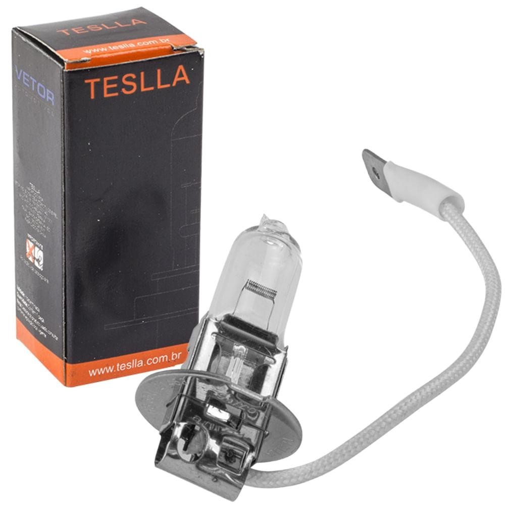 Lâmpada Halógena Teslla H3 24V 70W PK22S Farol Neblina Vto em Oferta na Shopee