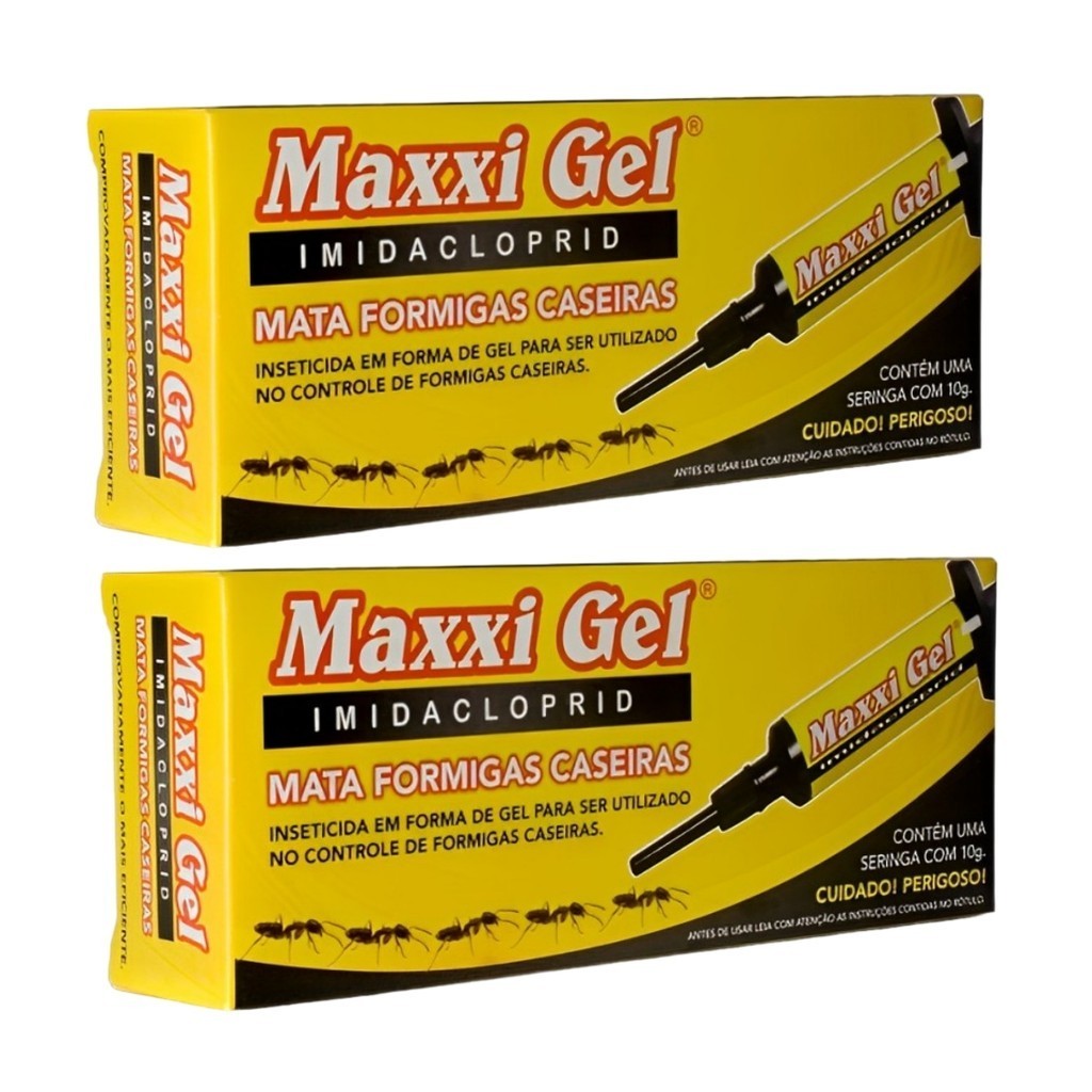 2 Maxxi Gel Mata Formigas Doceiras (seringa 10g) em Oferta na Shopee