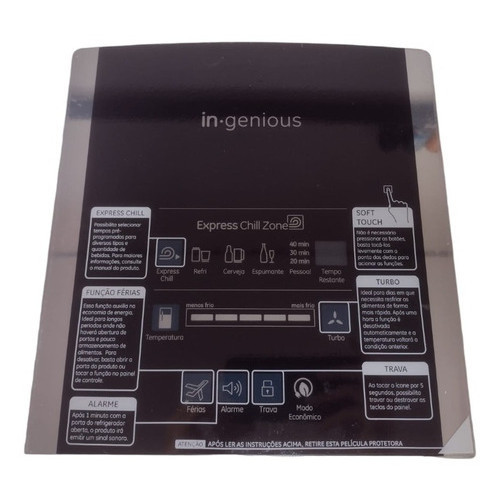 Adesivo Display Do Porta Refrigerador Ge Ingenious Rfn711442