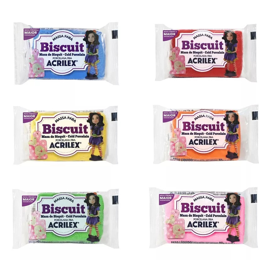 Massa para Biscuit 90g Acrilex em Oferta na Shopee