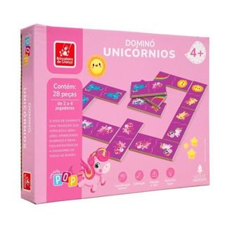 Jogo Dominó Unicórnios - Brincadeira de Criança em Oferta na Shopee