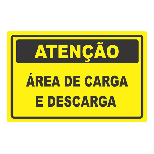 Placa De Sinalização Área De Carga E Descarga 30x20 cm 1 mm PS resistente Com Fita dupla face 3M em Oferta na Shopee