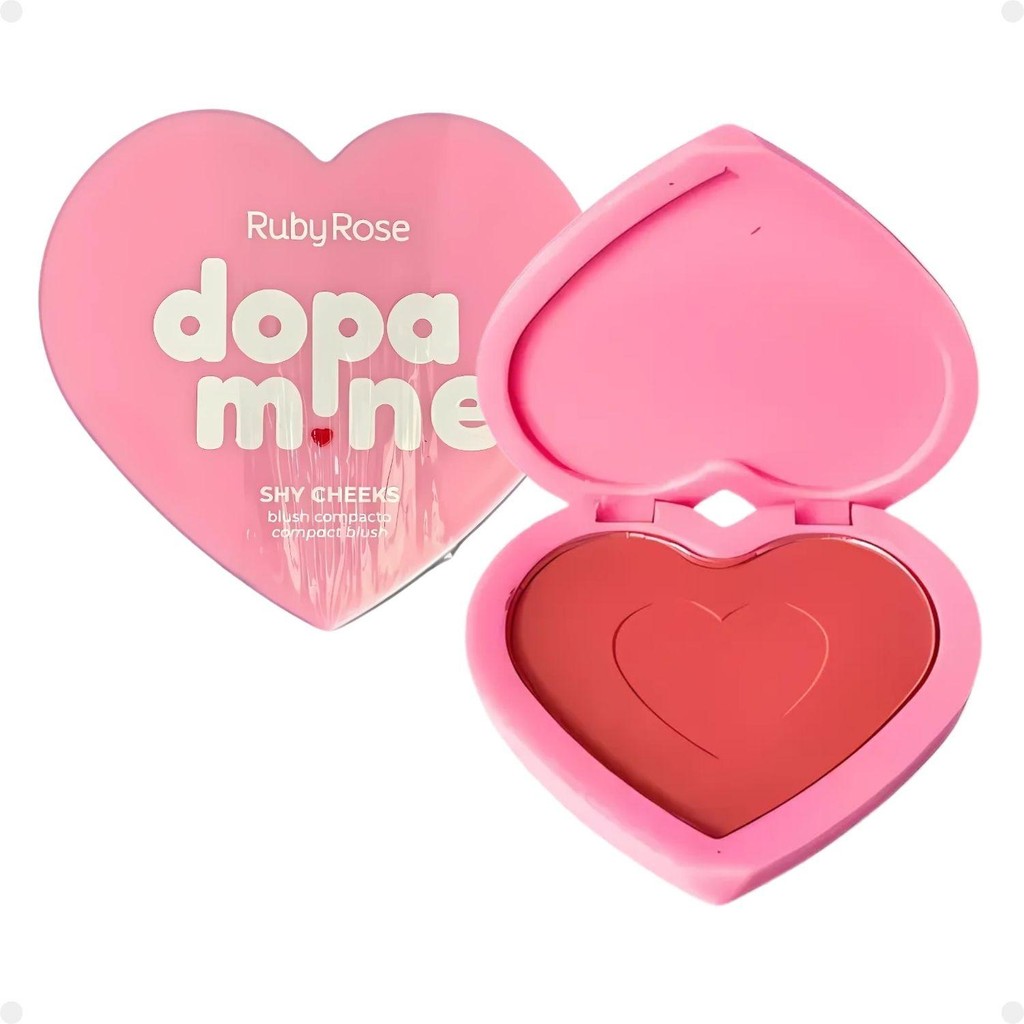 Blush Compacto Ruby Rose Dopamine Shy Cheeks Rosy Whisper Hb-F1002-2