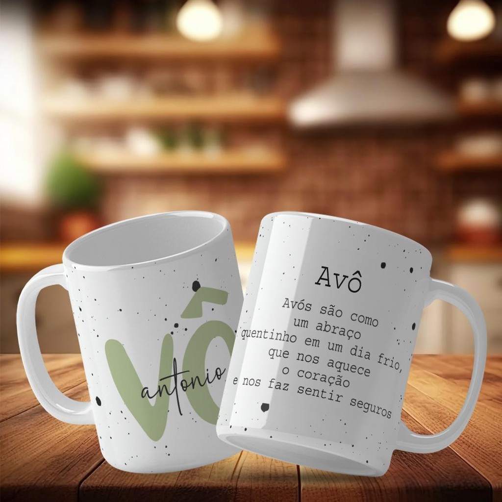 Caneca Personalizada Para Vô Com Nome em Oferta na Shopee