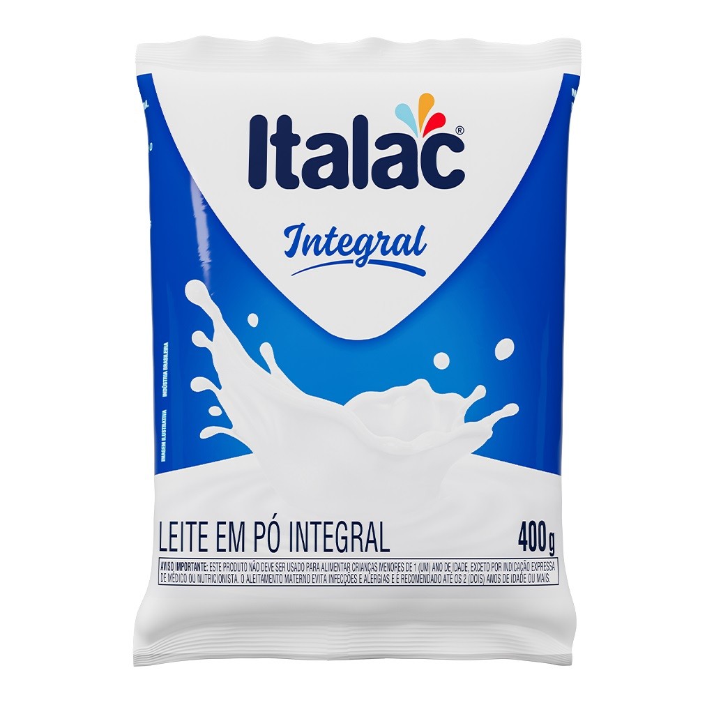 Leite Em Pó Italac Sachê Integral 400g .