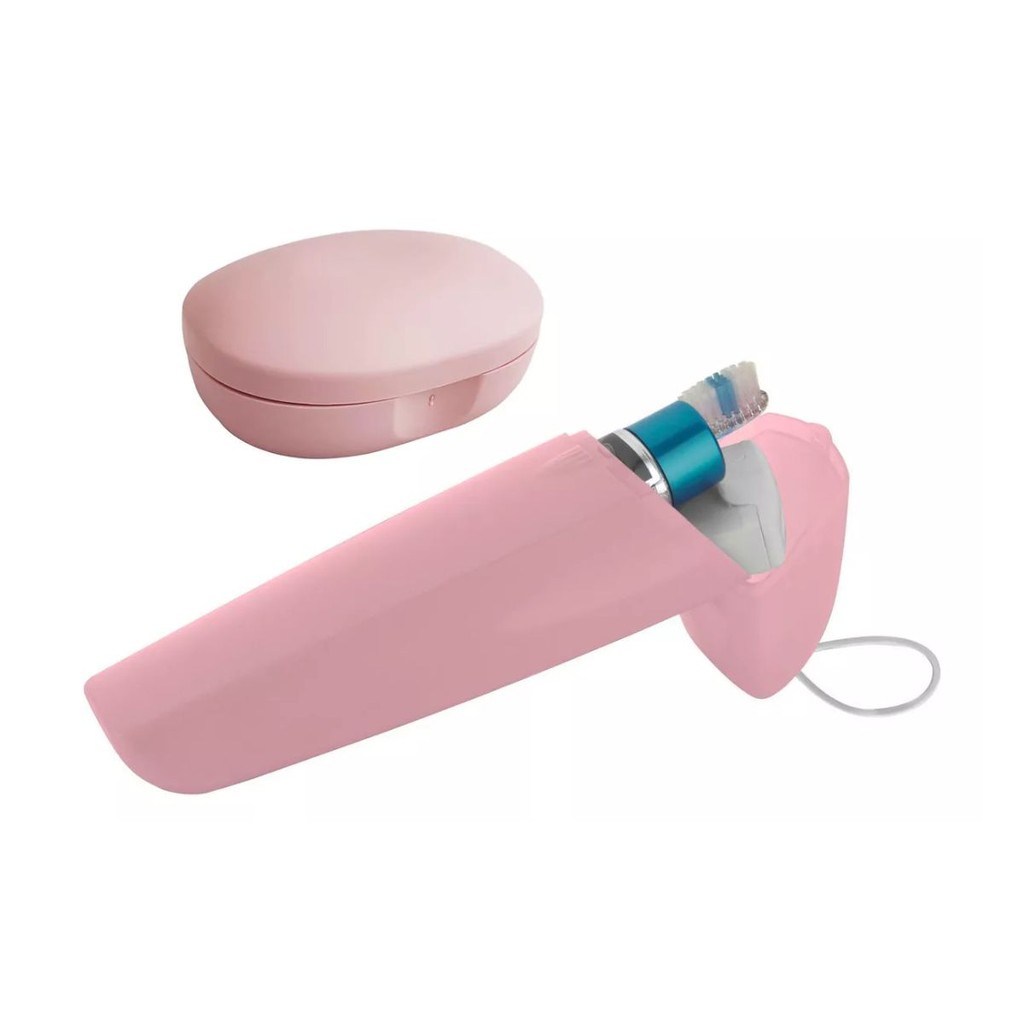 Kit Viagem Porta Escova De Dente Pasta E Estojo Saboneteira Para Sabonete Rosa Ou em Oferta na Shopee