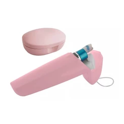 Kit Viagem Porta Escova De Dente Pasta E Estojo Saboneteira Para Sabonete Rosa Ou
