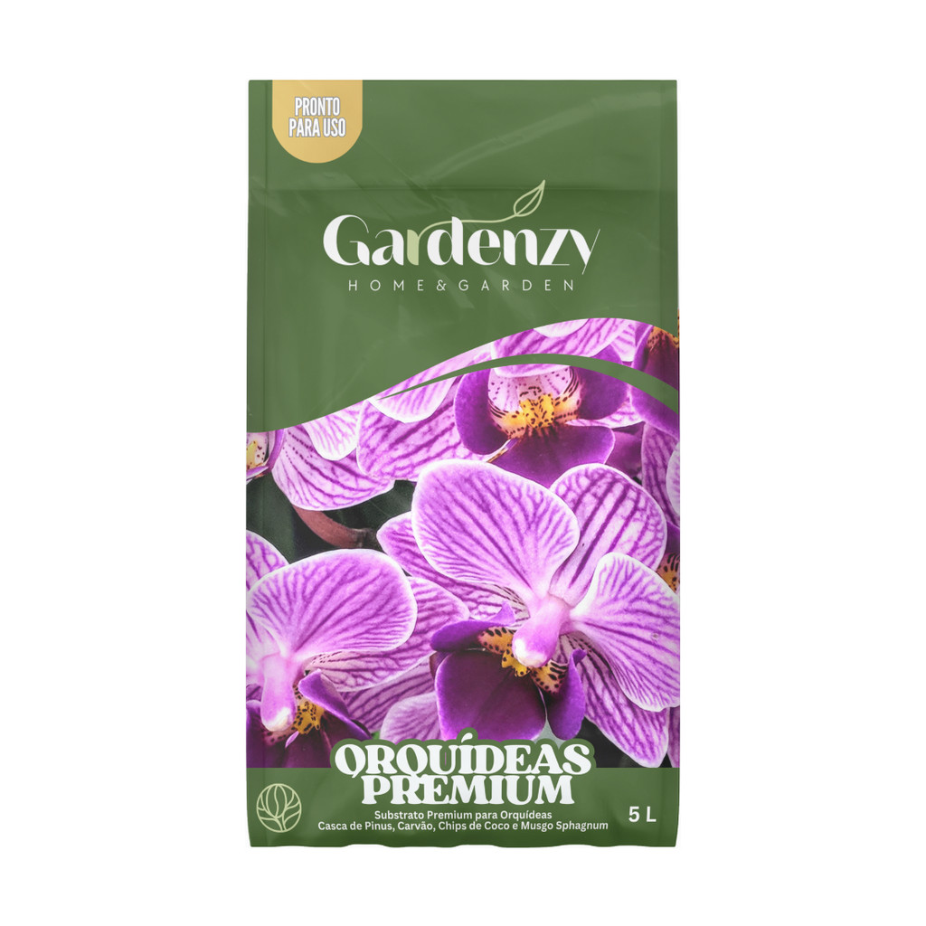 Substrato Premium para Orquídeas - Casca de Pinus, Carvão, Chips de Coco e Musgo Sphagnum