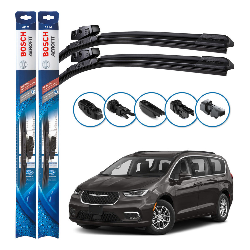 Par de Palhetas Limpador Parabrisa Multiclip Original Bosch Chrysler Pacifica 2021 A 24