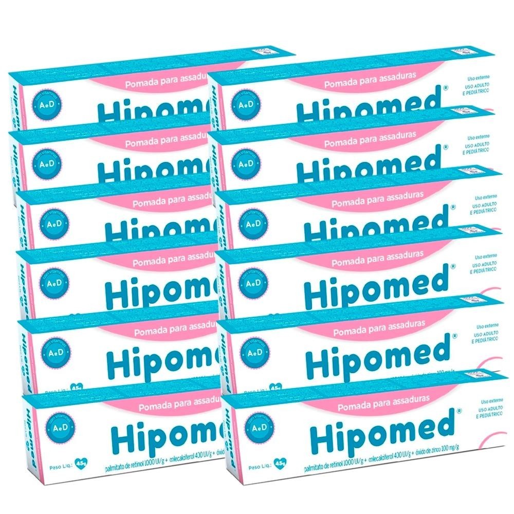 Pomada Para Prevenção De Assaduras Hipomed 45g - kit com 12 un em Oferta na Shopee