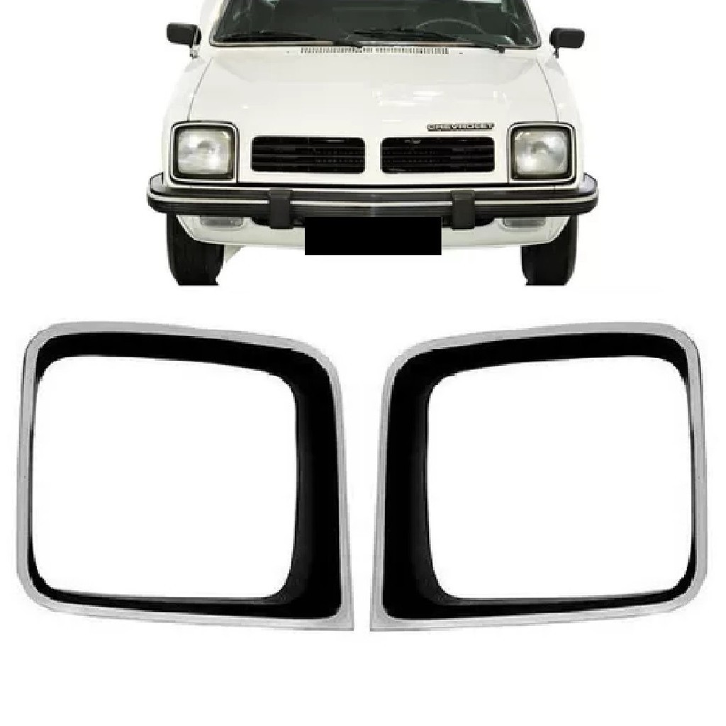 ARO MOLDURA FAROL PRATA CHEVETTE 1981 1982