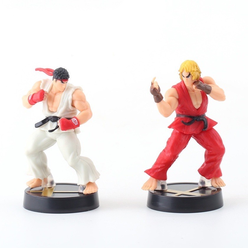 Boneco(s) - Anime Game Figures Street Fighter Boneca De Brinquedo Em PVC Cerca De 10 cm White Hoshi Ryu Red Ken Masters Figura De Ação Do Modelo