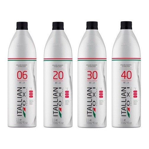 Kit Itallian Color Emulsão Oxi 6 Oxi 20 Oxi 30 Oxi 40 Vol