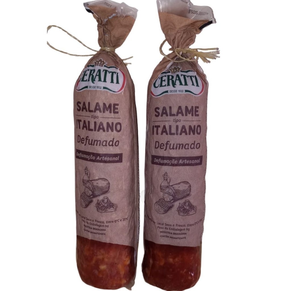 Kit 2 Salames Ceratti Italiano Defumado Artesanal 1,100kg em Oferta na Shopee