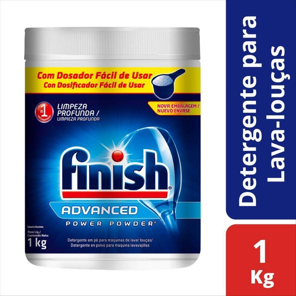Kit com 3 Detergente para Lava Louças em Pó Finish 1kg - Home & Living
