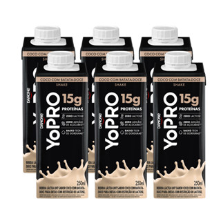 Pack 6 unidades YoPRO Bebida Láctea UHT Coco com Batata Doce15g de proteínas 250ml