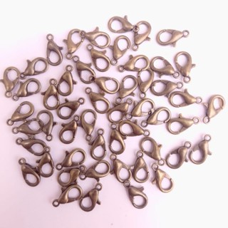 Fecho Lagosta 12mm (30 unidades) Ouro Velho - Fecho para Pulseira