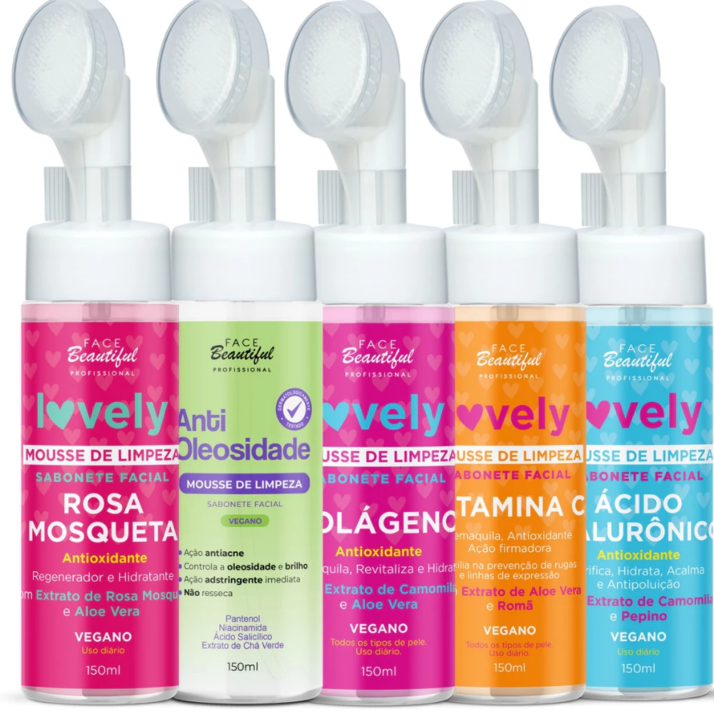 Kit Sabonete Mousse de Limpeza Facial Face Beautiful