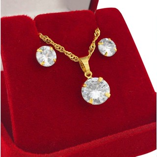 Conjunto Feminino Corrente Brincos Joias Ouro 18k Original