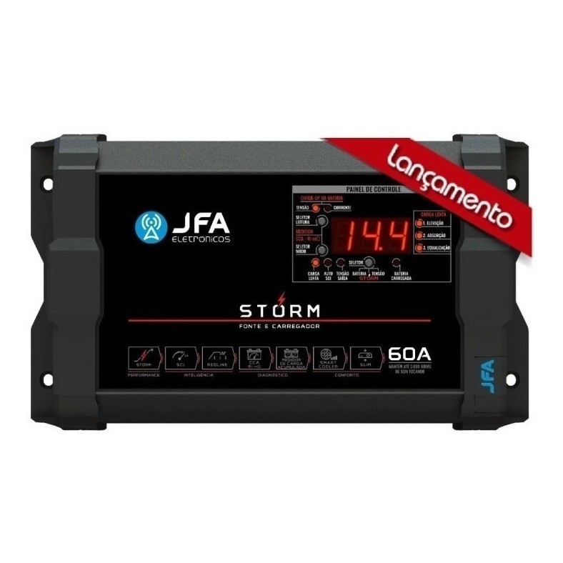 Carregador De Bateria Fonte Jfa Storm 60a Bivolt Automatico