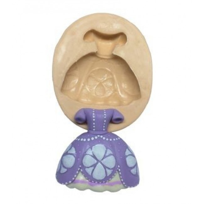 MOLDE DE SILICONE PRINCESA SOFIA, VESTIDO