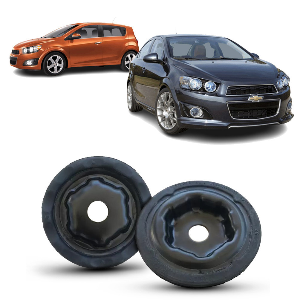 Par Kit Prato Calço da Mola Superior Suspensão Dianteira Amortecedor Dianteiro Chevrolet Sonic 2012 2013 2014