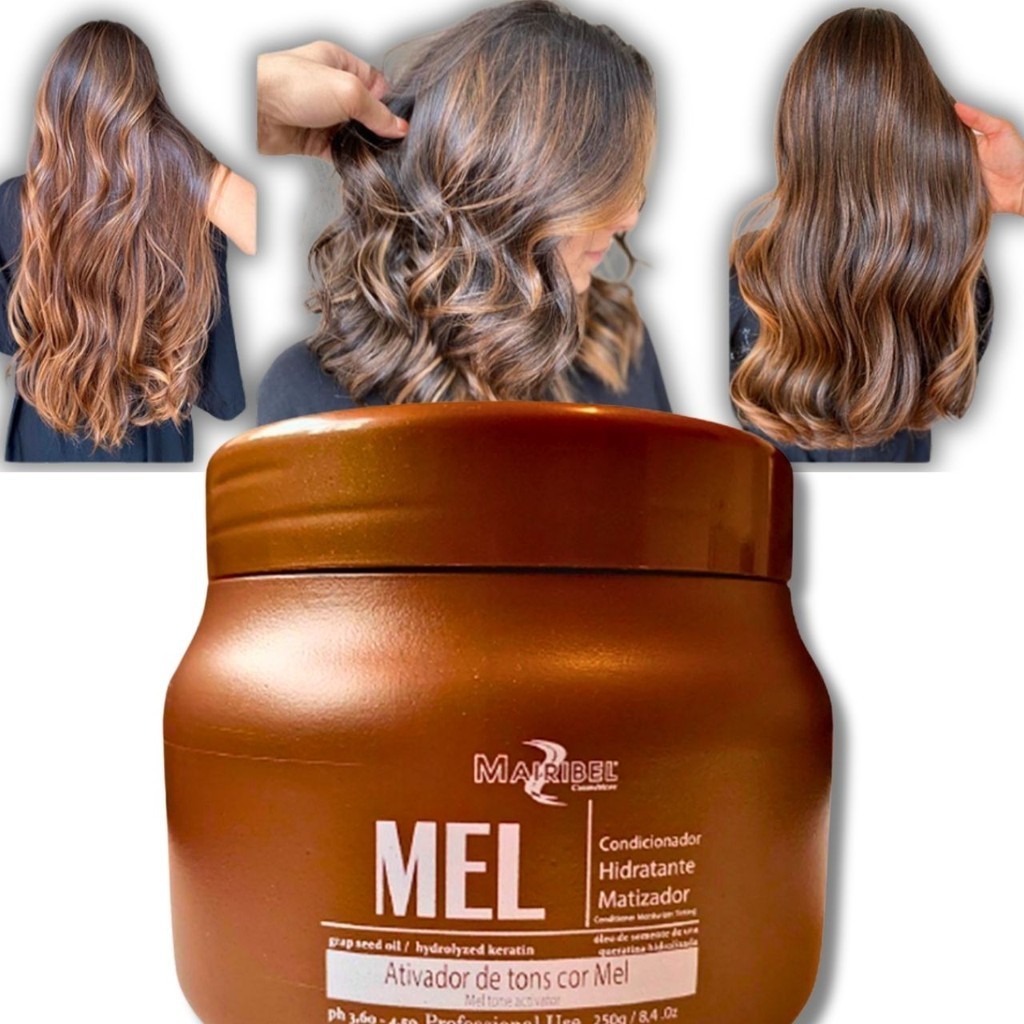 CABELO MEL | Máscara Matizadora 250g | Cor Mel Uniforme e Brilho Intenso | Compre Agora.