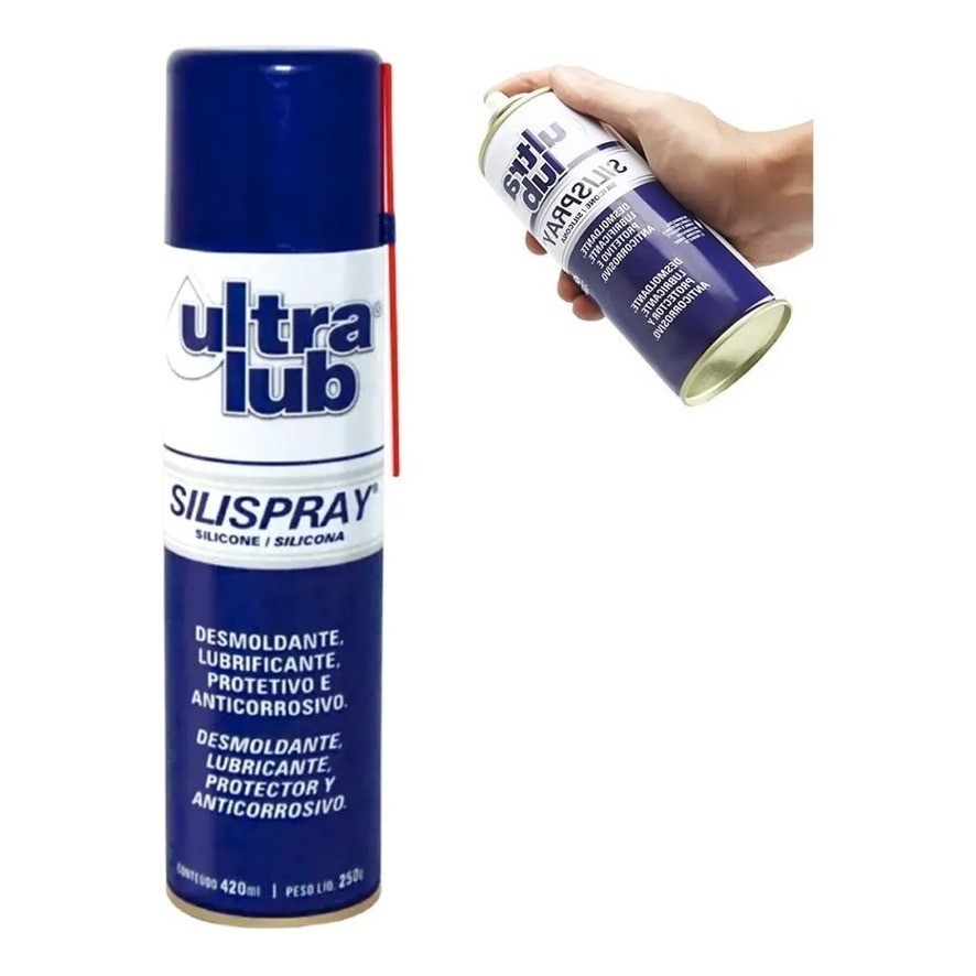 Desmoldante Anticorrosivo Silicone Spray Ultralub 420ml Artesanato Resina Epóxi em Oferta na Shopee