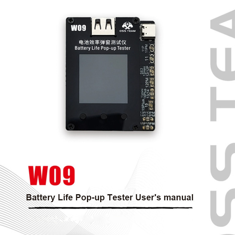 OSS W09 Pro V3 Eficiência Da Bateria Pop up Tester Telefone Móvel 11-15 ProMax Sem Necessidade De Cabo Externo Ferrament