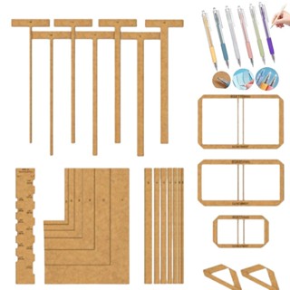 kit Gabarito e Caneta de Corte Encadernação Cartonagem Post It Esquadro Wire-O Mdf pachwork br em Oferta na Shopee