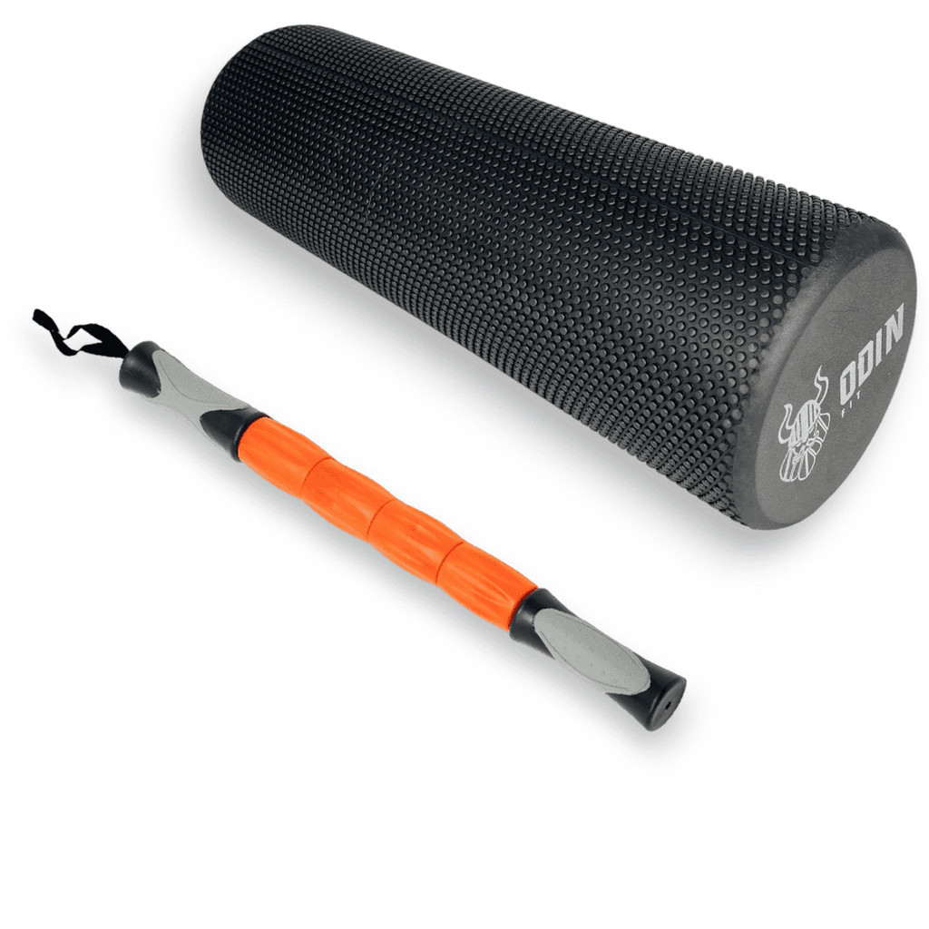 Rolo de Liberação Miofascial EVA 45cm + Bastão Odin Fit em Oferta na Shopee