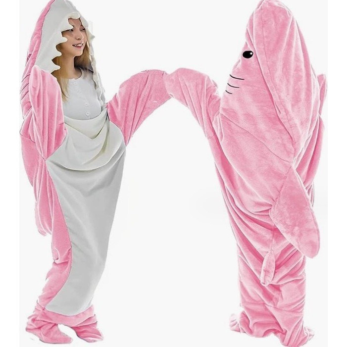 Saco De Dormir Tubarão Desenho Animado Cobertor Pijama — imagem 2 de 2