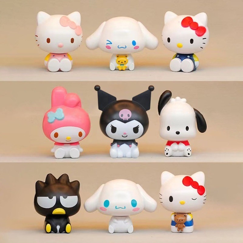 Brinquedo De Anime Hello Kitty My Melody Kuromi Canela Presente Fofo 1 Unidade em Oferta na Shopee