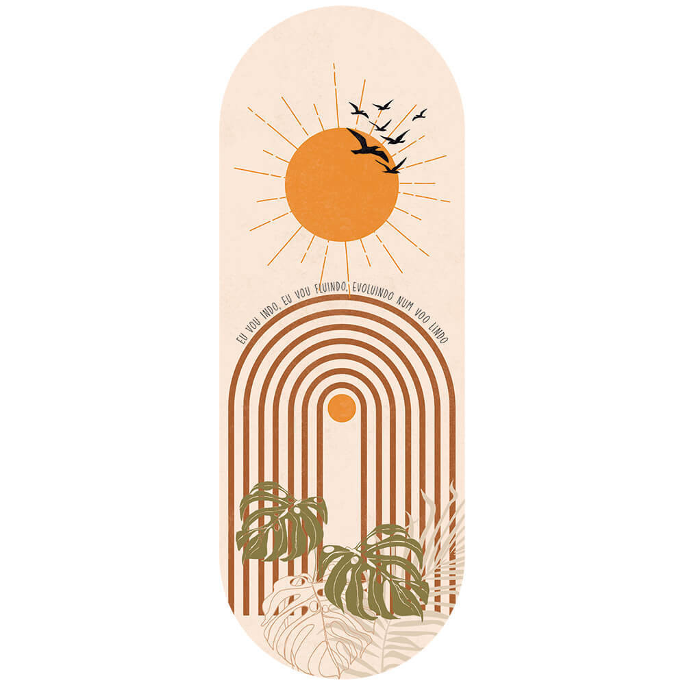 Quadro Decorativo Em Mdf  Eu Vou Indo Vou Fluindo Placa Boho