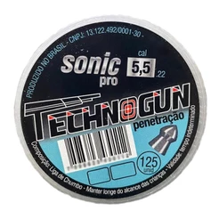 Chumbinho Sonic Pro 5.5mm 125 Unidades - Technogun