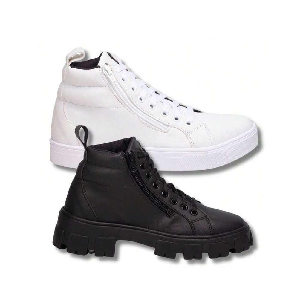 KIT De Tenis Feminino, Um Par De Bota Feminina, Um Par De Tenis Feminino Cano Alto. Botas Da Moda.
