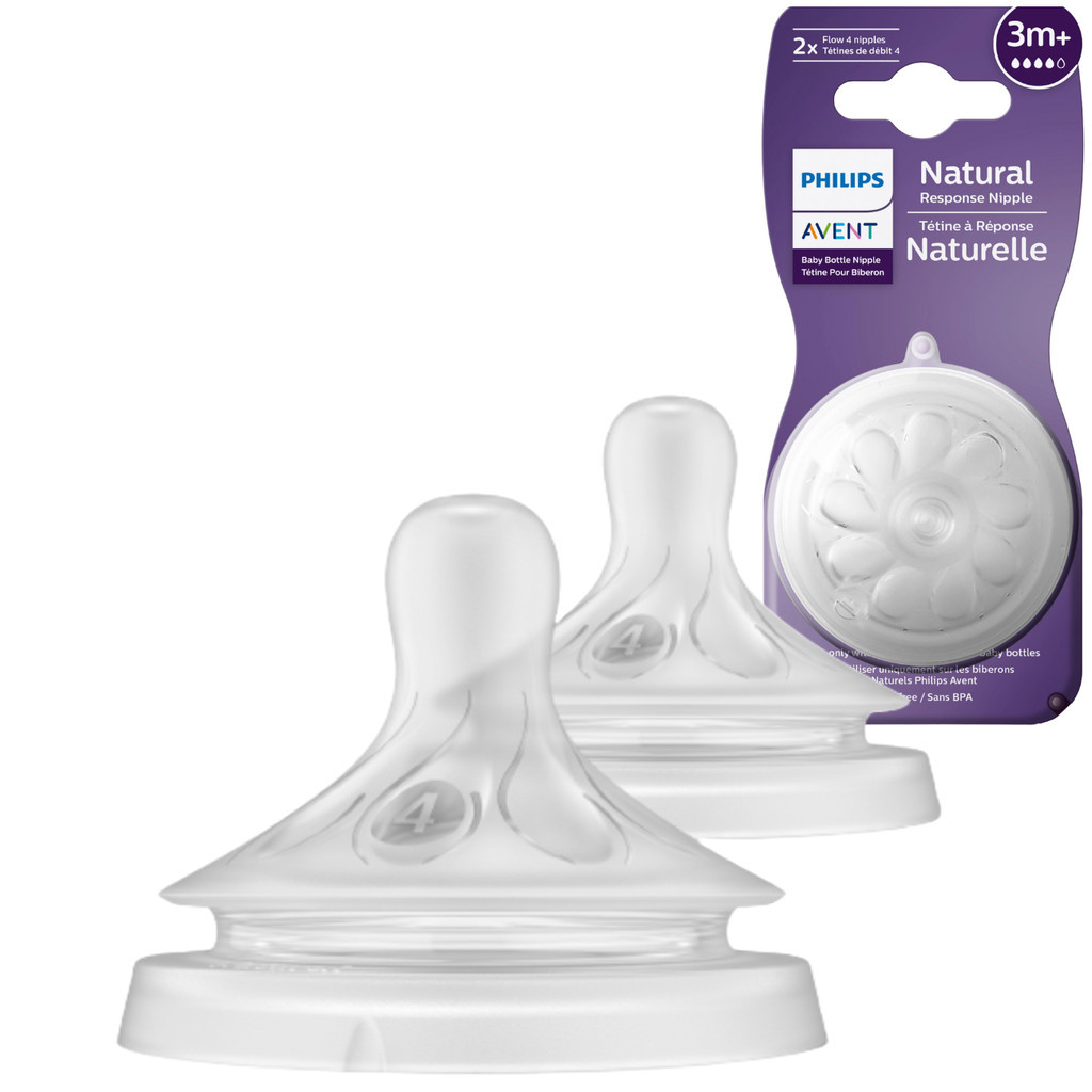 Bico De Mamadeira Avent Petala N 4 3m+ 2 Un Bico Silicone