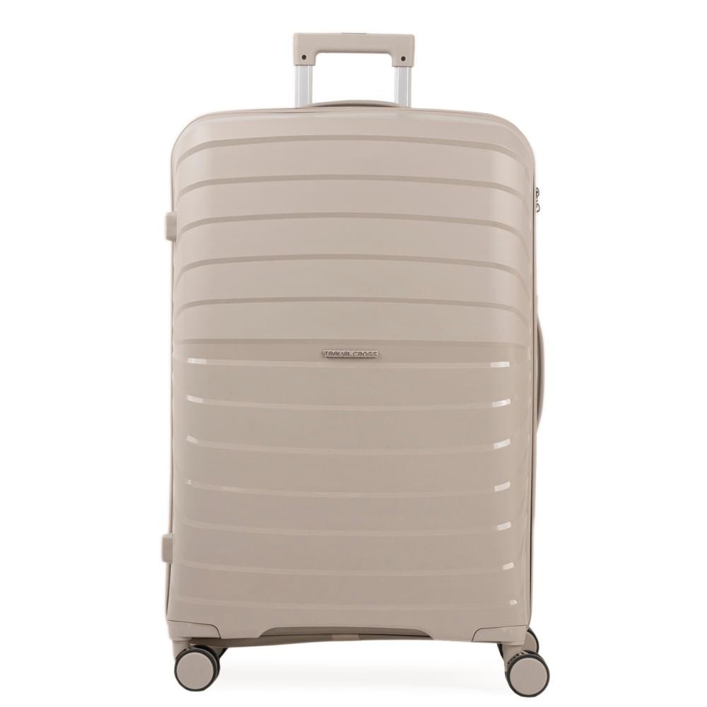 Mala de Viagem Grande 32 Kg Polipropileno 4 Rodas Rover Off White em Oferta na Shopee