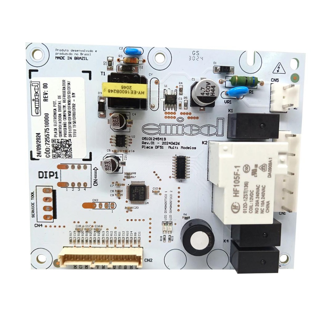 Placa comando geladeira DF51 Electrolux EMICOL 725575100000