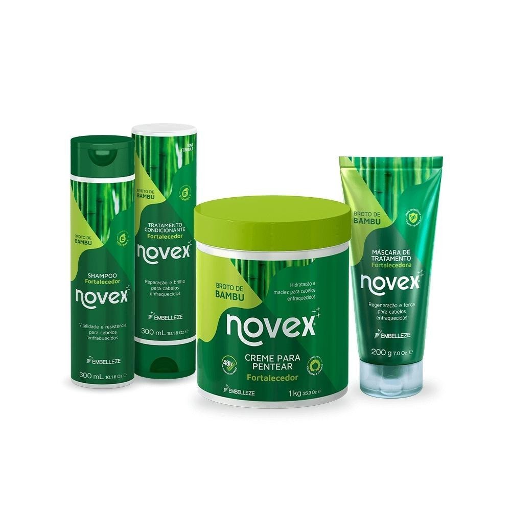 Kit Novex Broto de Bambu Família Completa em Oferta na Shopee