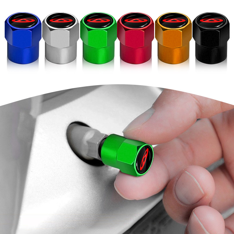 4 Pçs Tampa Da Válvula Do Carro Roda Tampas Pneu Capa Com Emblema Automático Para Chery Tiggo 2 3 4 7 8 Pro QQ Iq Flower