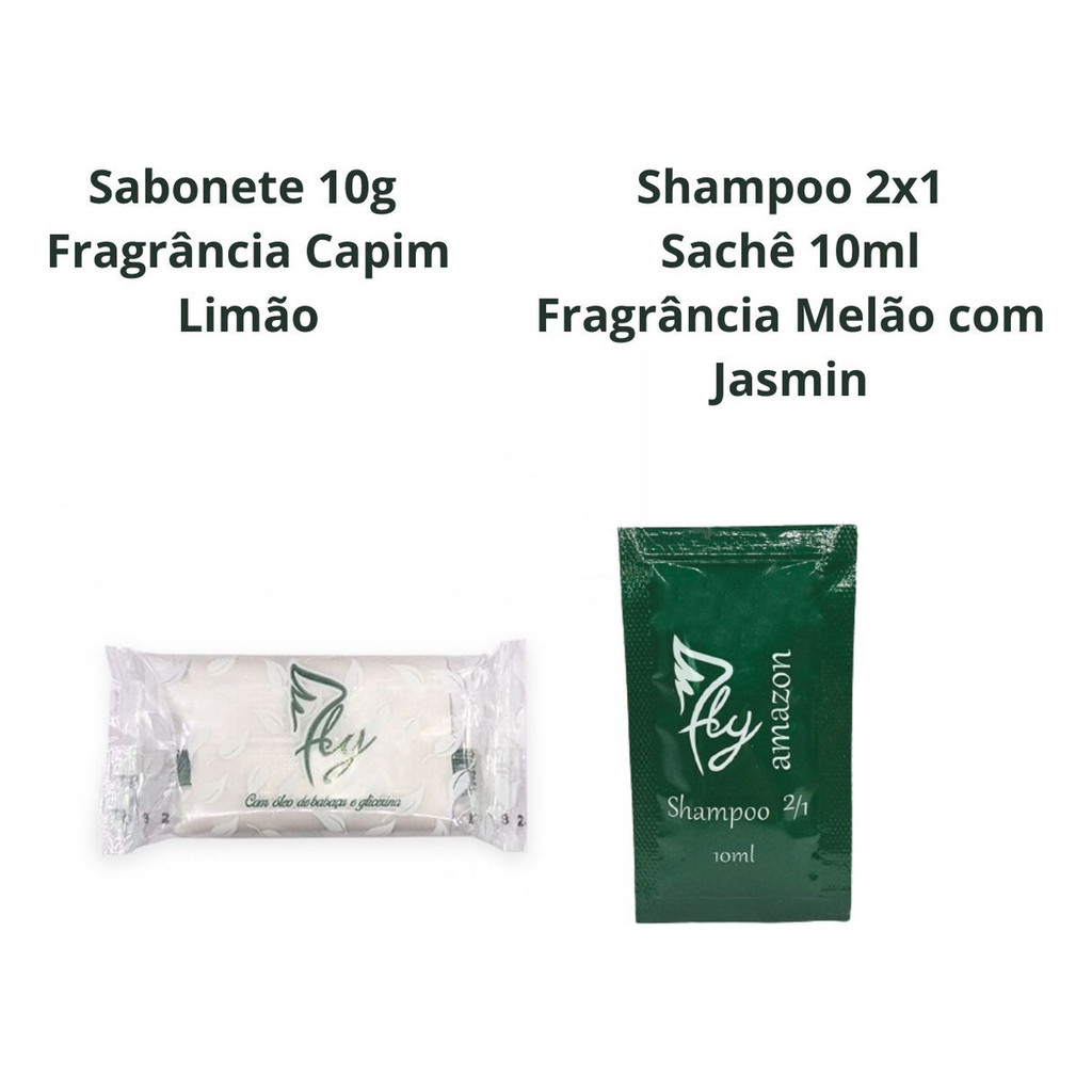 Kit 500 Shampoos 2 em 1 (10ml) + 500 Mini Sabonetes (10g) – Ideal para Hotéis, Motéis, Pousadas e Airbnb