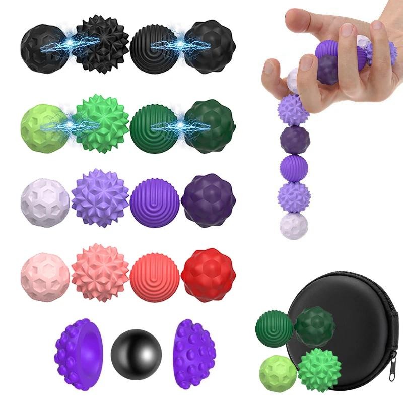 Criança Silicone Bolas Sensoriais Magnéticas Brinquedo Fidget De Preocupação Autismo Calmante Adultos Ansiedade Alívio E em Oferta na Shopee