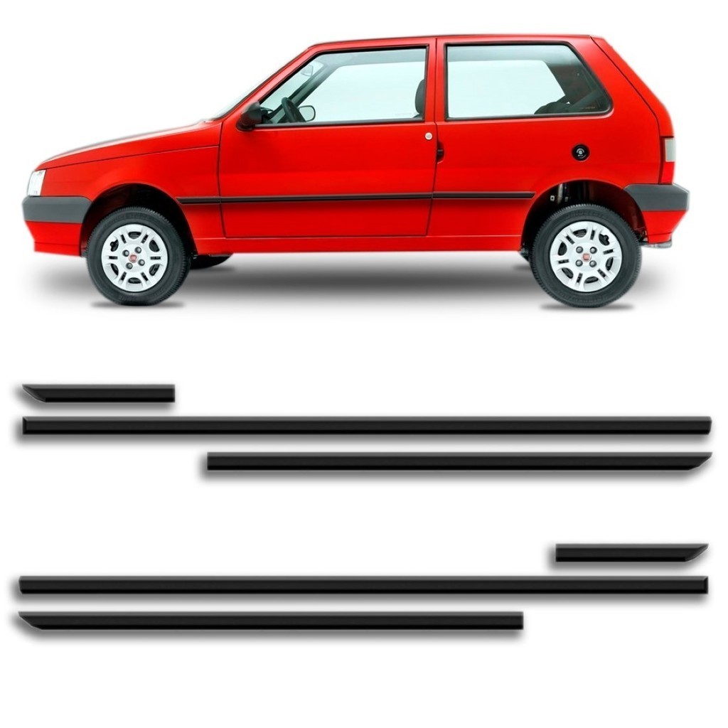 Kit Jogo Friso Lateral Uno 1995 Á 2009 2 Portas Fino em Oferta na Shopee