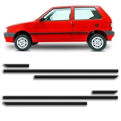 Kit Jogo Friso Lateral Uno 1995 Á 2009 2 Portas Fino