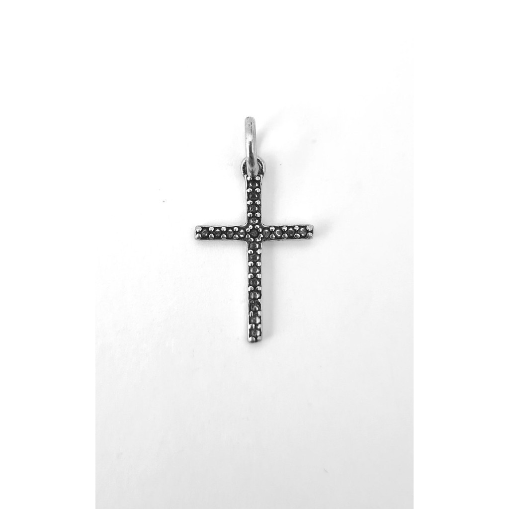 Pingente Crucifixo c/ Falsa Cravação Prata 925 Ganesha Joias