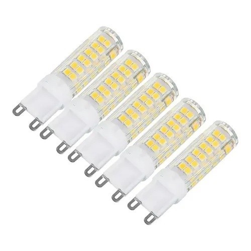 Lâmpadas Halopim G9 Led 5w Para Lustres E Arandelas Branco quente Branco frio BIVOLT em Oferta na Shopee