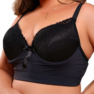 Sutiã Solteirinho Plus Size Renda Reforçado com 3 fechos