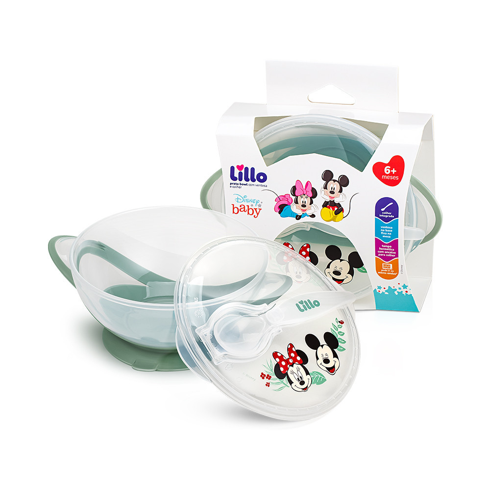 Prato Infantil Bowl Com Colher e Ventosa Disney - Lillo - Mom & Baby